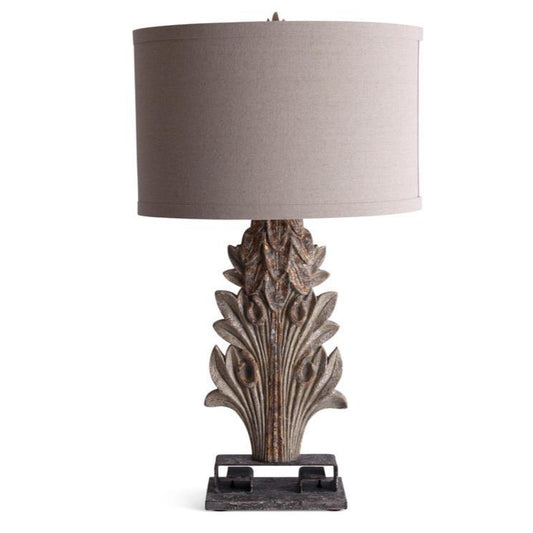 Lampada da tavolo in acanto dorato