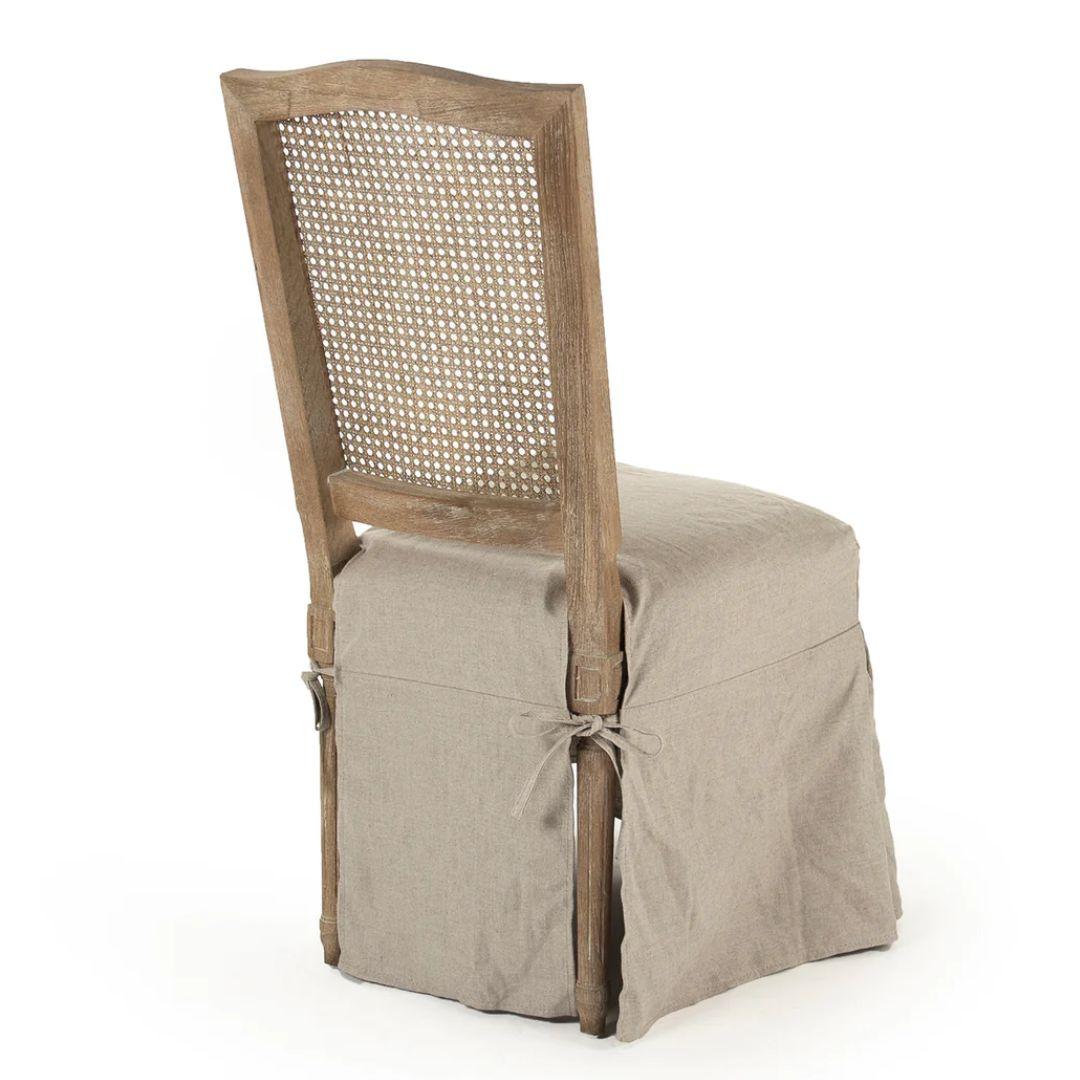 Sedie laterali con schienale in canna francese arcuato