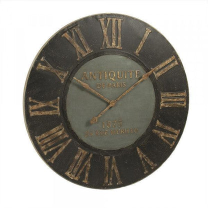 Orologio da parete rotondo francese nero