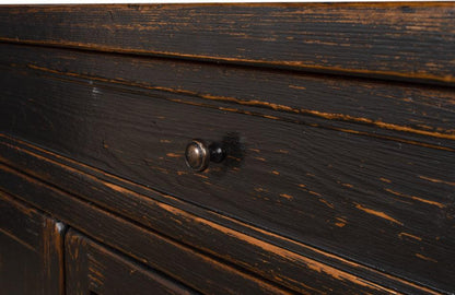 Credenza in stile country francese invecchiato Black Madigan