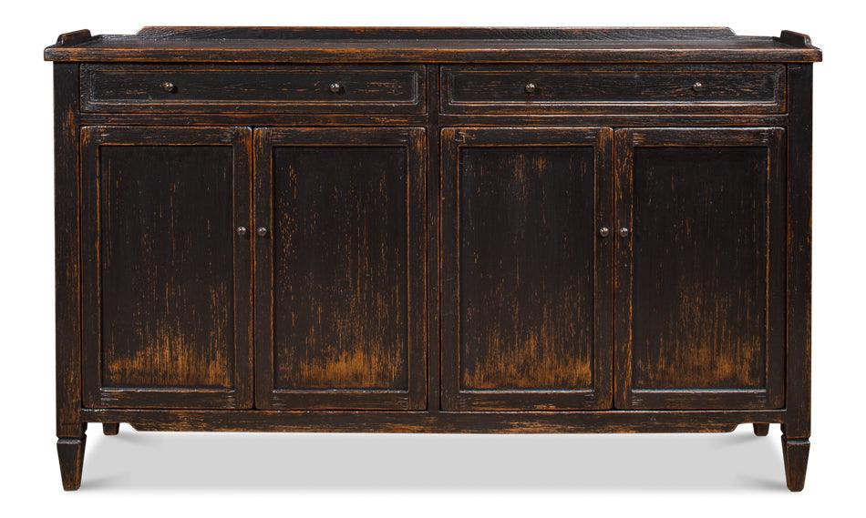 Credenza in stile country francese invecchiato Black Madigan