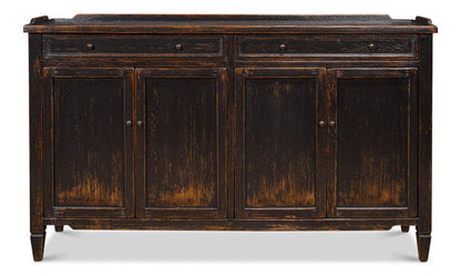 Credenza in stile country francese invecchiato Black Madigan
