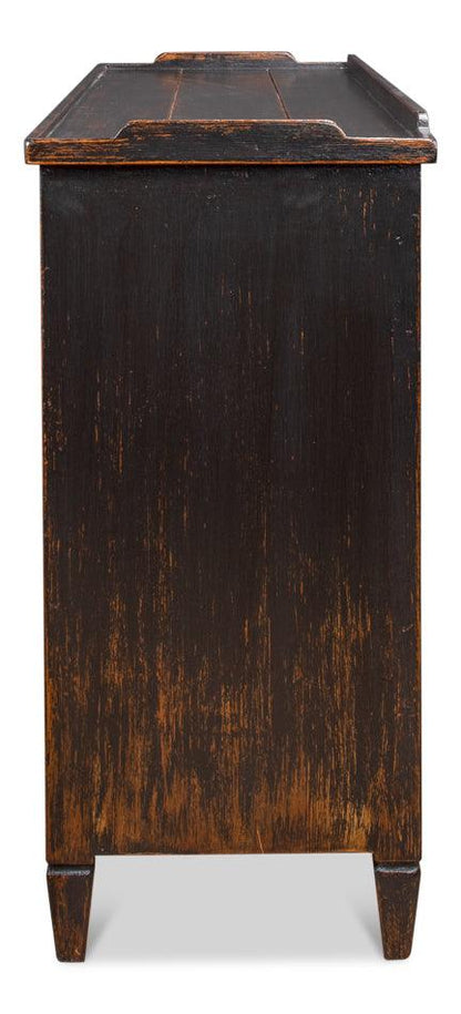 Credenza in stile country francese invecchiato Black Madigan