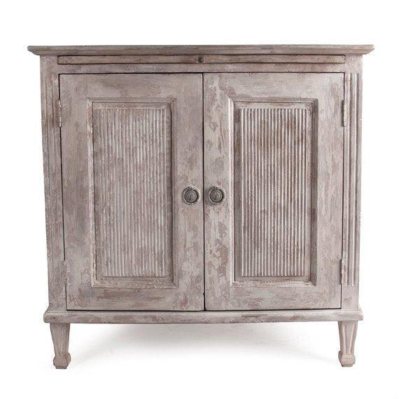 Mobiletto laterale Blanca bianco anticato