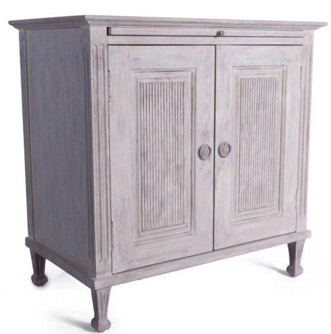 Mobiletto laterale Blanca bianco anticato