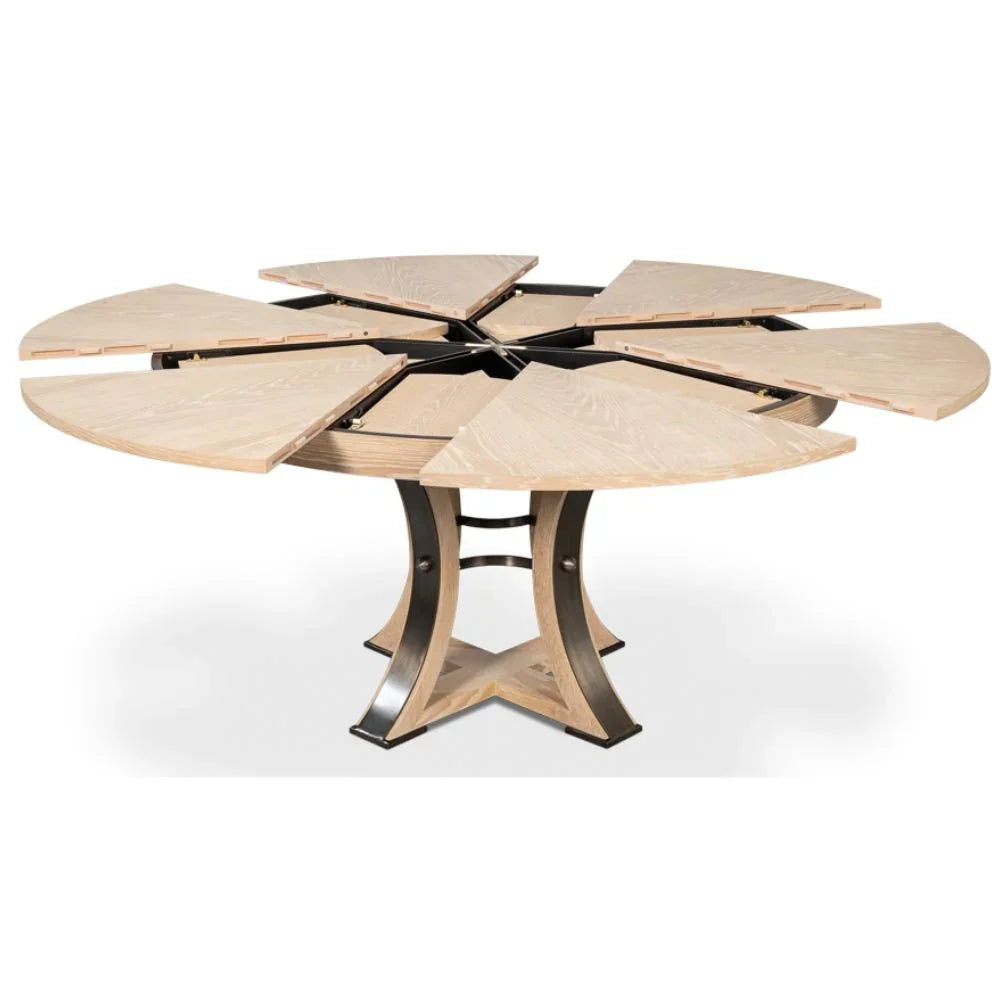 Tavolo da pranzo Tower Jupe in rovere sbiancato