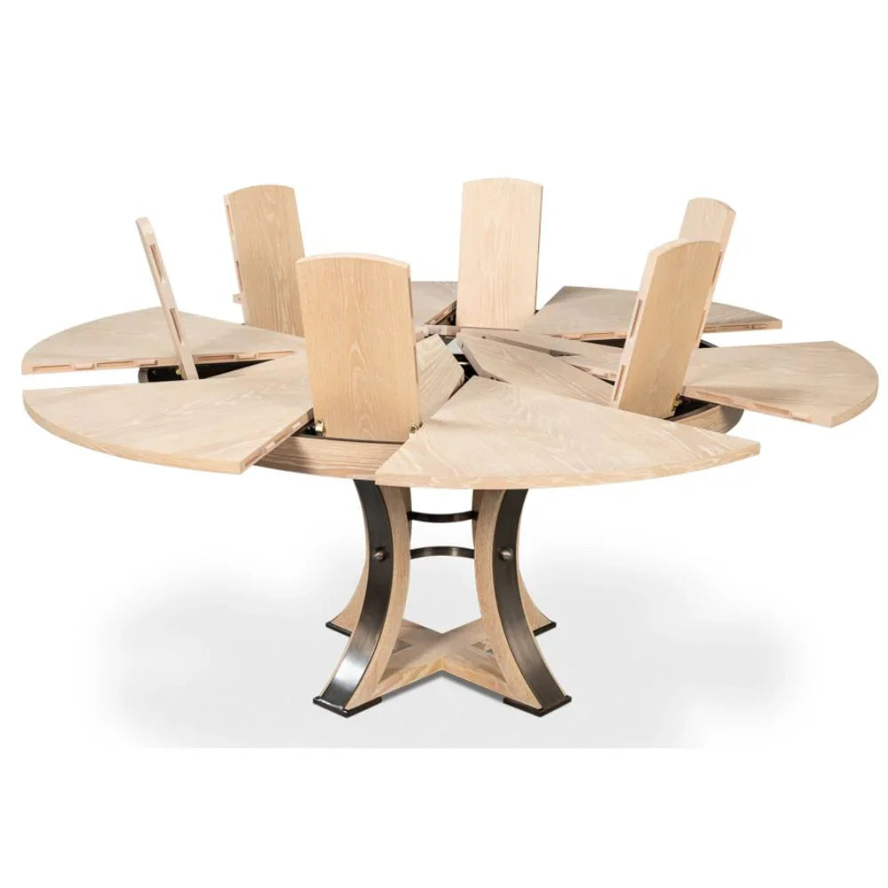 Tavolo da pranzo Tower Jupe in rovere sbiancato