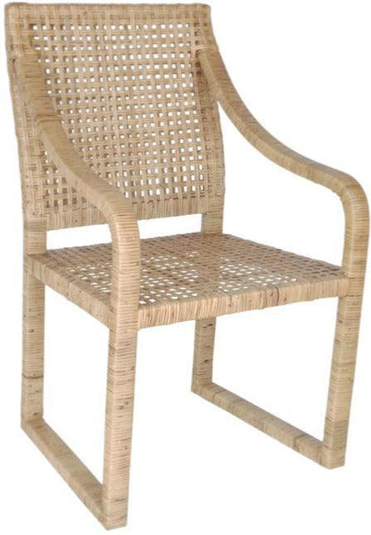 Sedia costiera in rattan naturale biondo - Coppia
