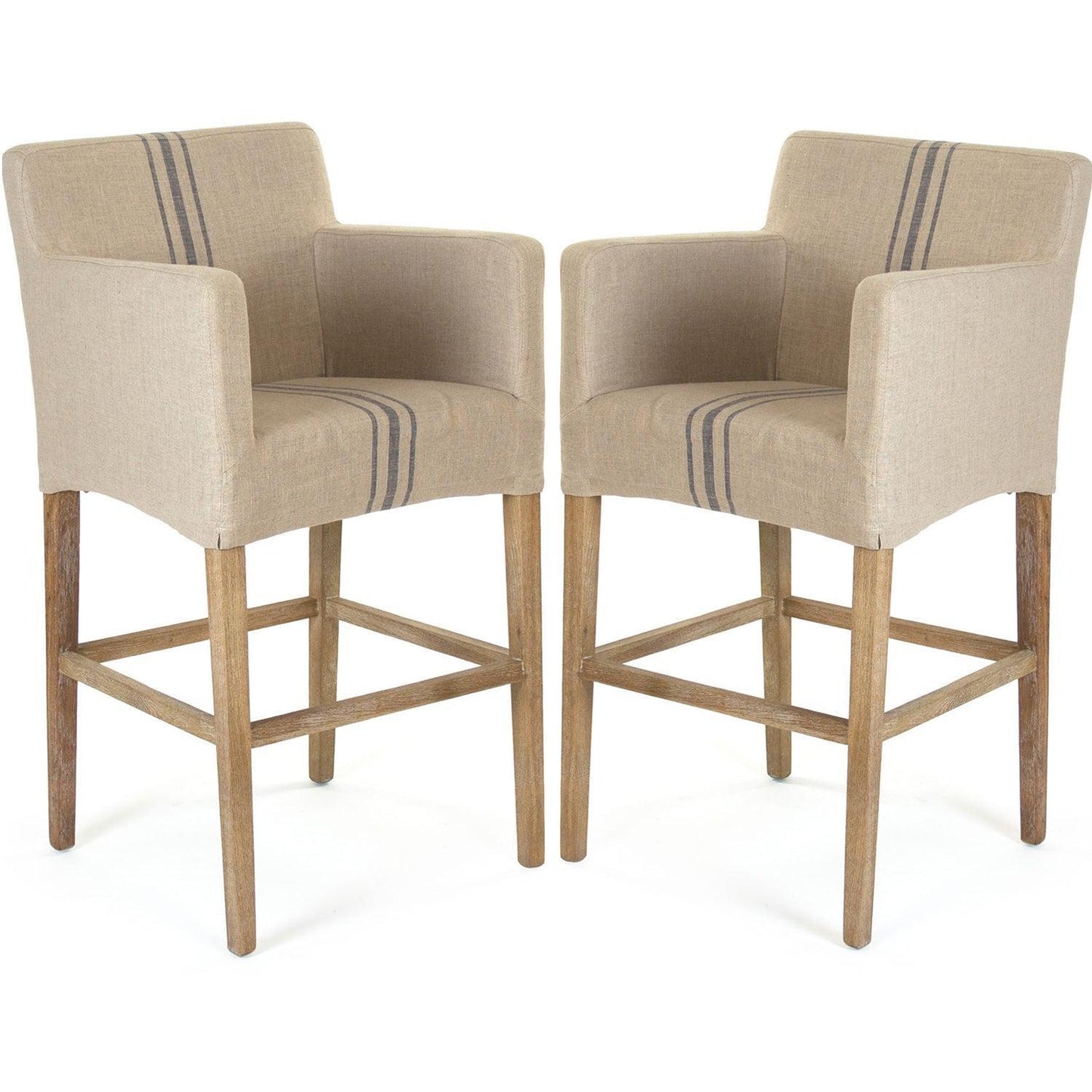 Sgabelli da bar Avignon a righe blu