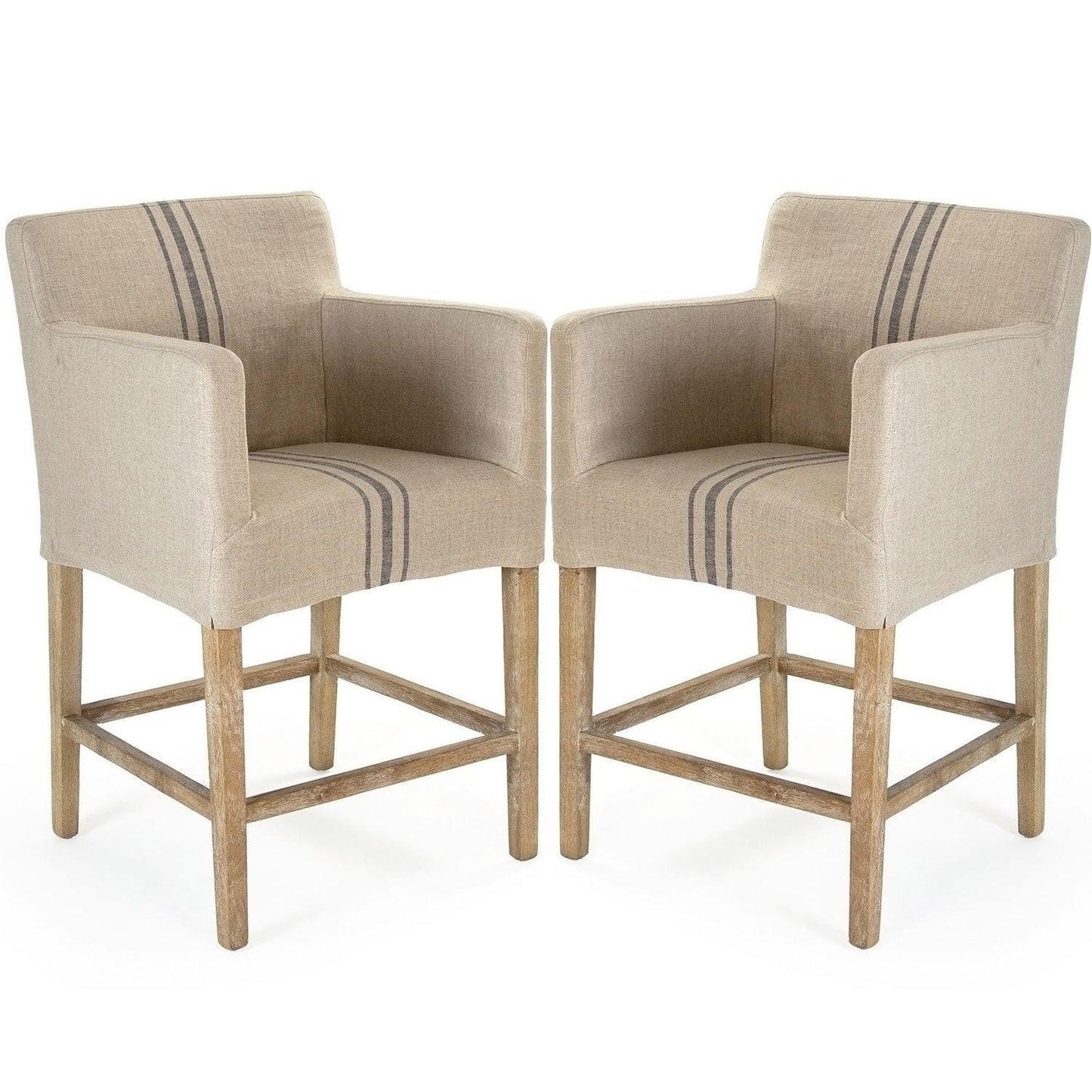 Sgabello da bar Avignon a righe blu