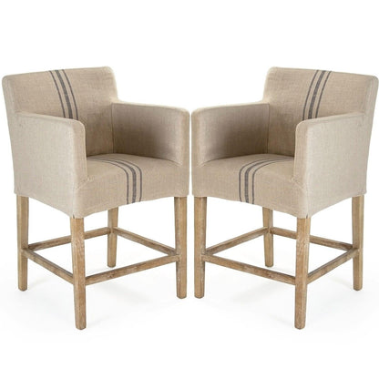 Sgabello da bar Avignon a righe blu