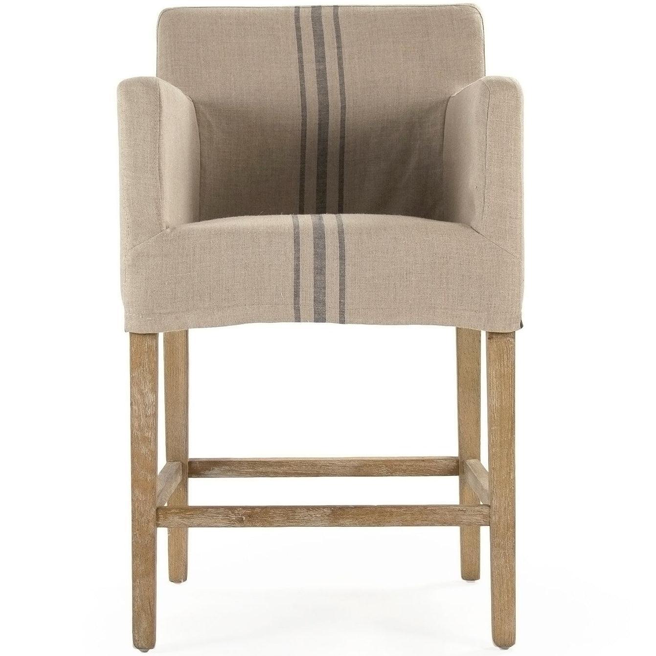 Sgabello da bar Avignon a righe blu