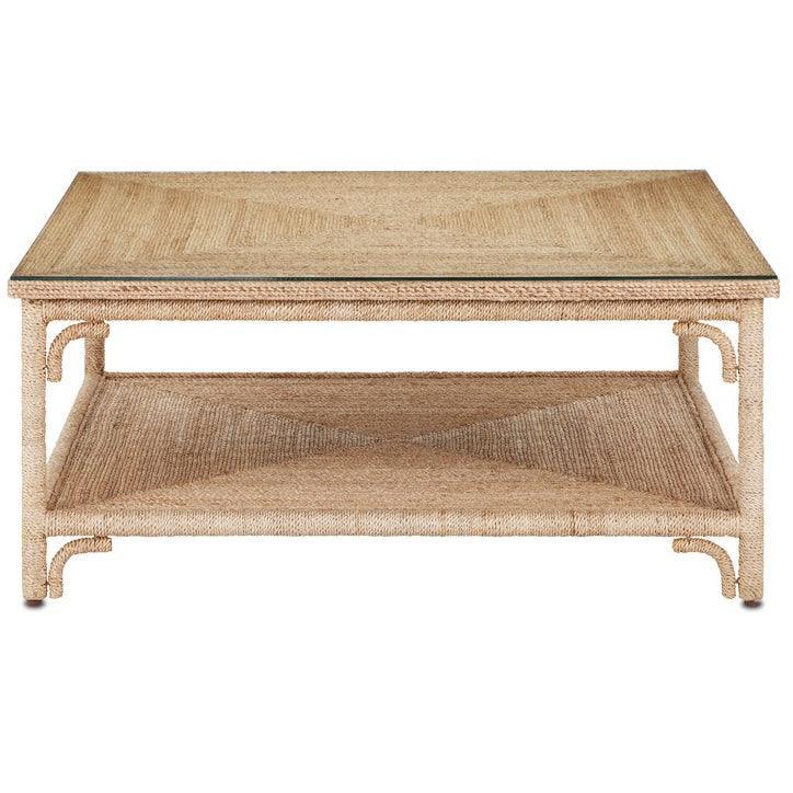 Tavolino da cocktail in corda di abaca intrecciata