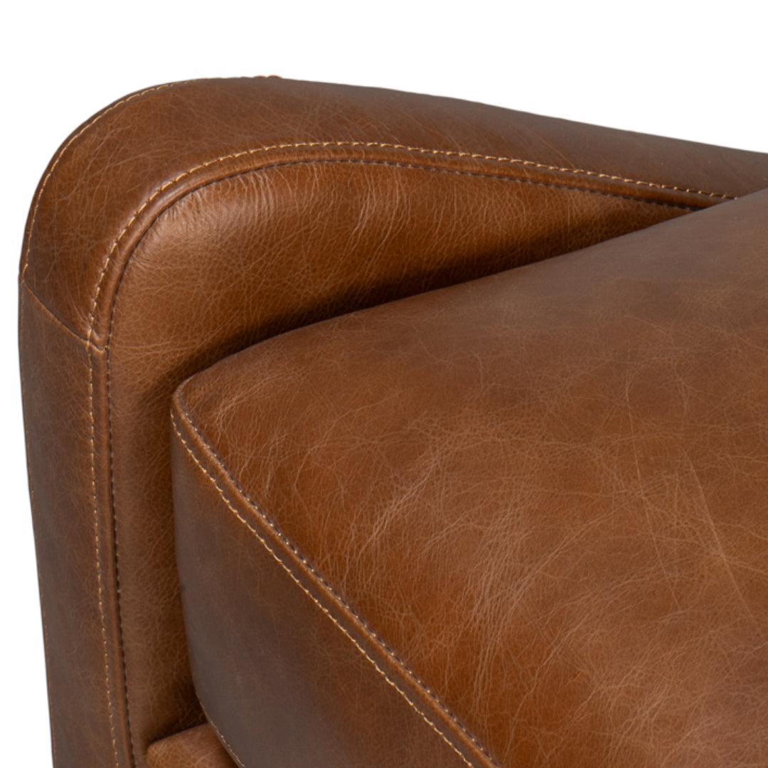Poltrona in pelle color cioccolato
