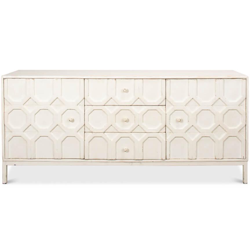 Credenza geometrica Brie White