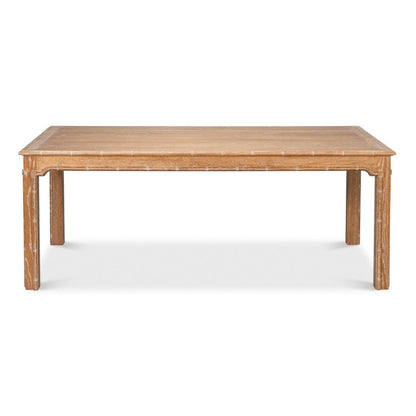 Tavolo da pranzo con bordo in bambù