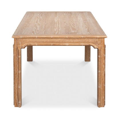 Tavolo da pranzo con bordo in bambù