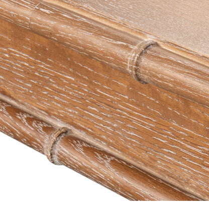 Tavolo da pranzo con bordo in bambù