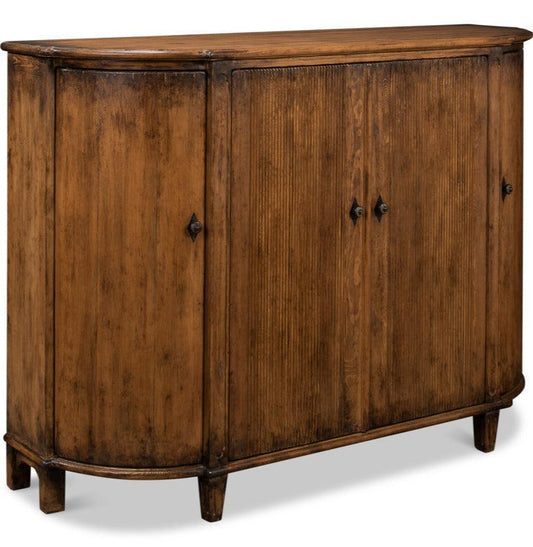 Credenza a mezzaluna Brooks rustica marrone