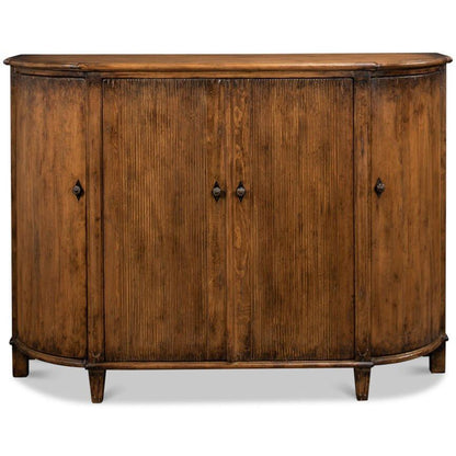 Credenza a mezzaluna Brooks rustica marrone