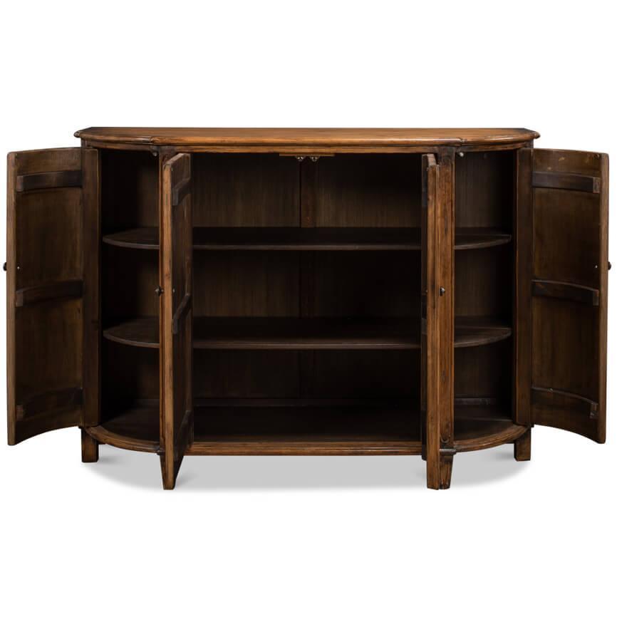 Credenza a mezzaluna Brooks rustica marrone