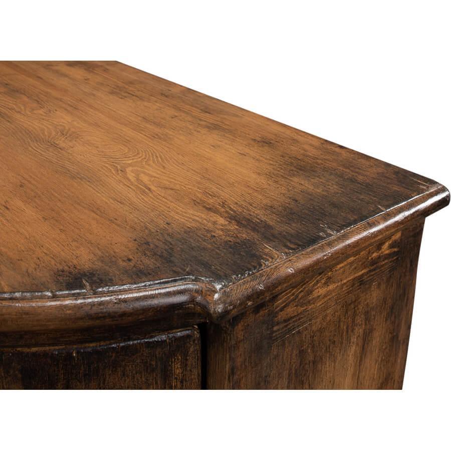 Credenza a mezzaluna Brooks rustica marrone