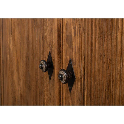 Credenza a mezzaluna Brooks rustica marrone