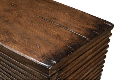 Mobiletto rustico marrone a coste