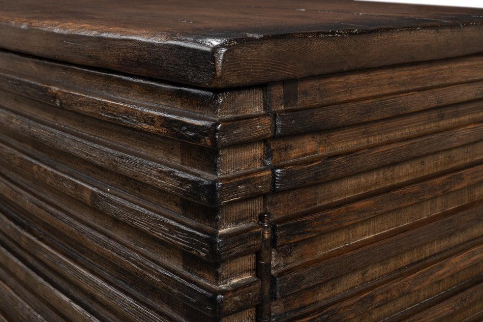 Mobiletto rustico marrone a coste