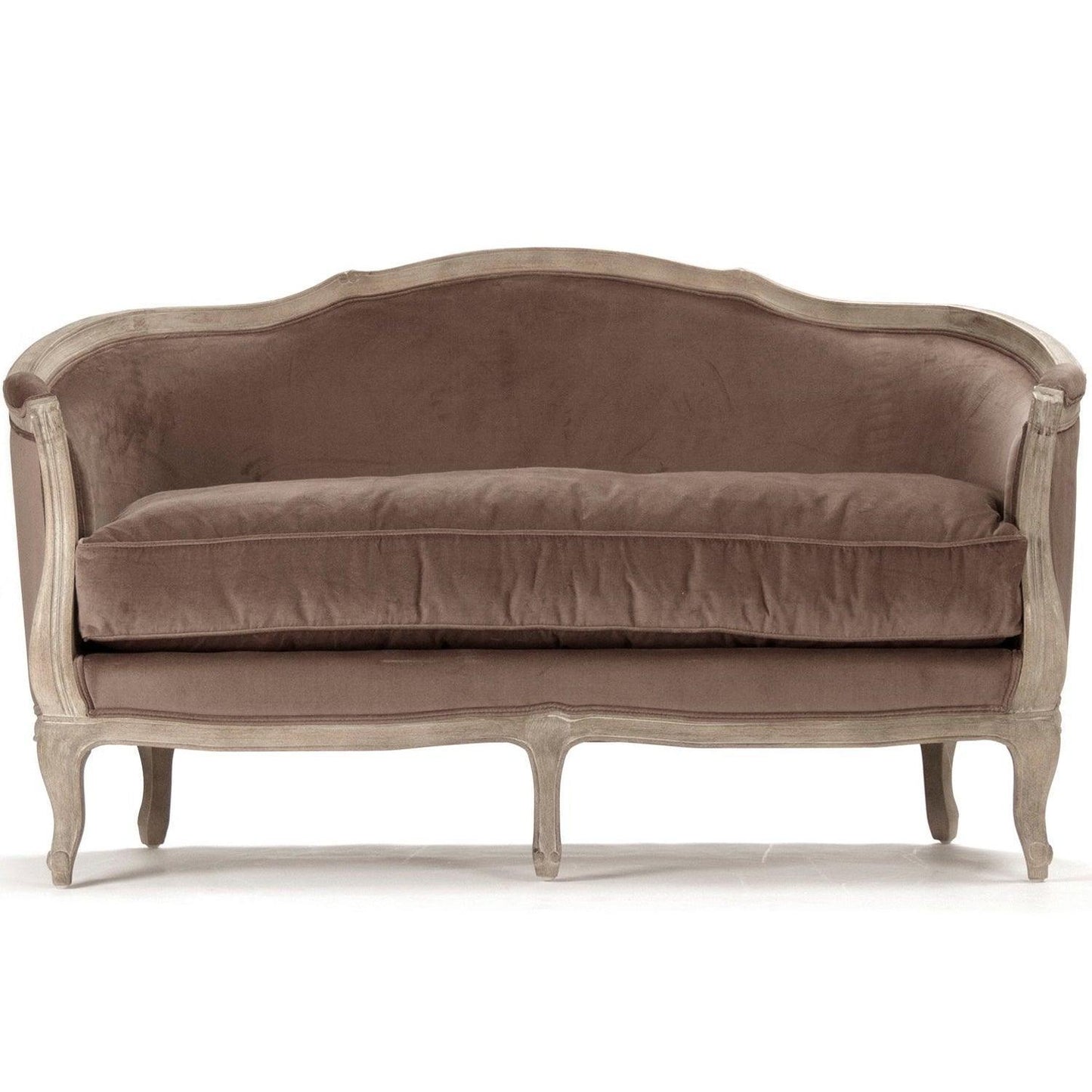 Divano Maison in velluto marrone