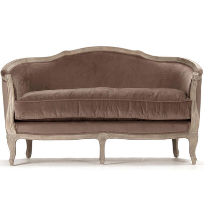 Divano Maison in velluto marrone