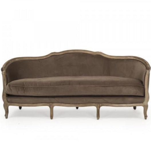 Divano Maison in velluto marrone