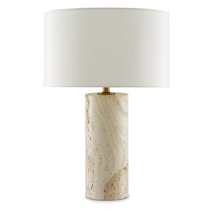 Lampada da tavolo Lumina in travertino