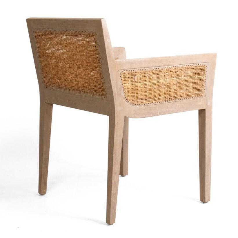 Poltrona da pranzo moderna in rattan naturale