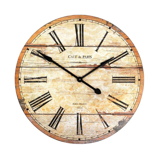 Orologio da parete in legno Café de Paris