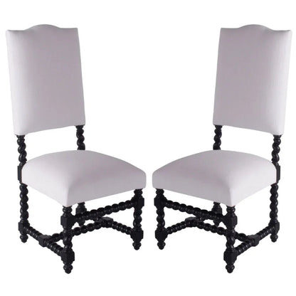 Sedia da pranzo spagnola con gambe a spirale Camelback 