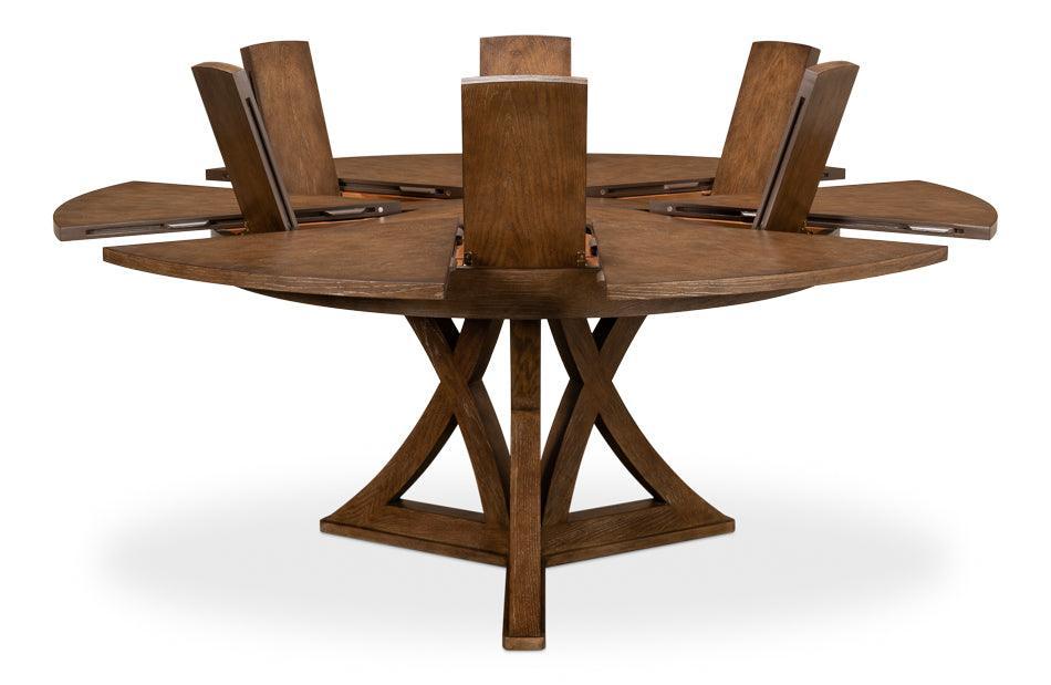 Tavolo da pranzo casual in Jupe marrone visone