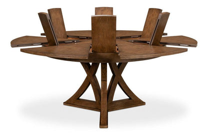 Tavolo da pranzo casual in Jupe marrone visone