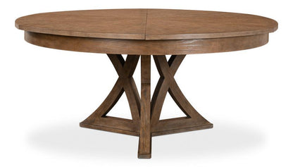 Tavolo da pranzo casual in Jupe marrone visone