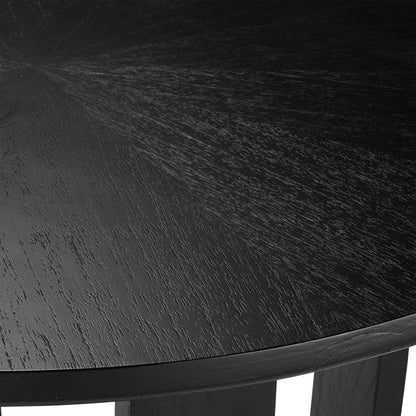 Tavolo da pranzo nero con punta in oro caviale