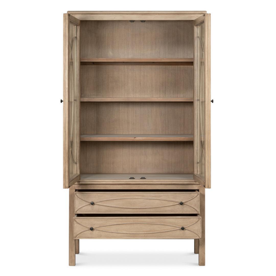 Libreria a 2 ante/cassetti beige