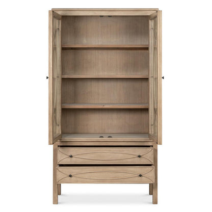 Libreria a 2 ante/cassetti beige