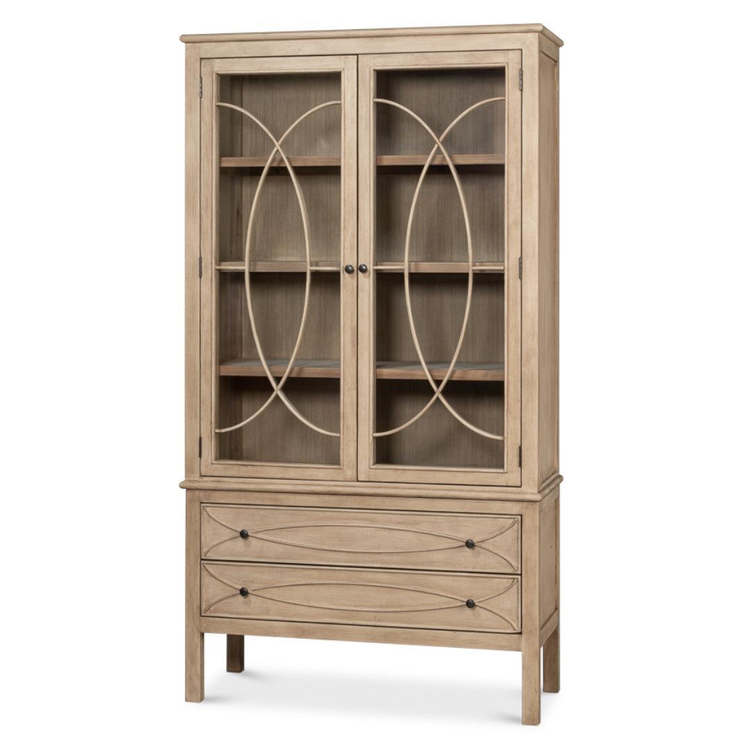 Libreria a 2 ante/cassetti beige