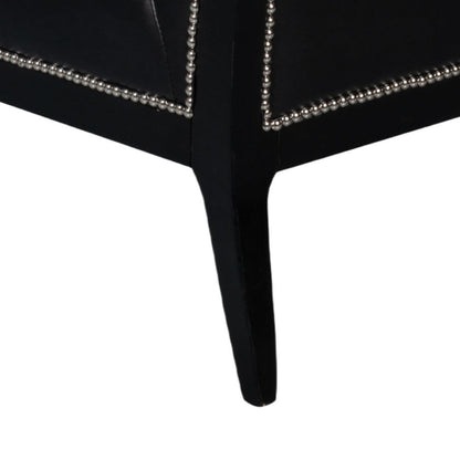 Moderna poltrona in pelle nera