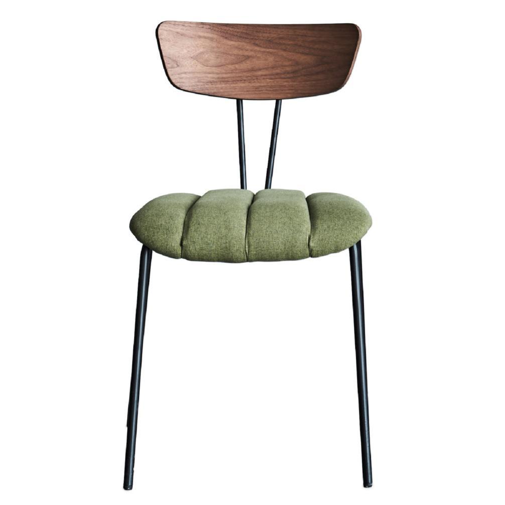 Sedie laterali verdi di metà secolo - Coppia