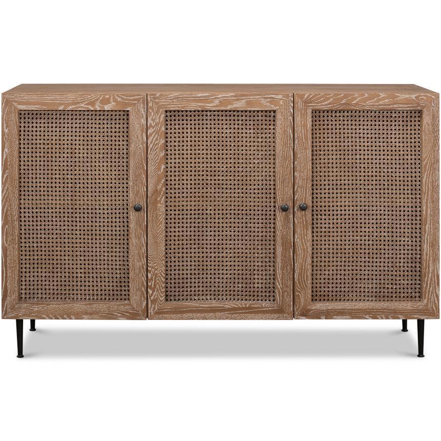 Credenza a 3 ante in rovere marrone costiero 