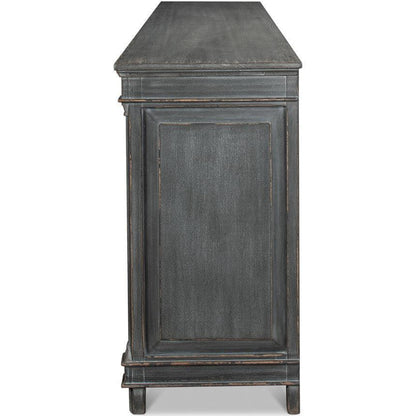 Credenza con frecce incrociate grigio cemento 