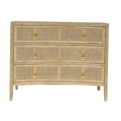 Cassapanca con porta in canna naturale convessa 