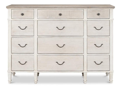 Cassettiera tradizionale bianca in stile cottage