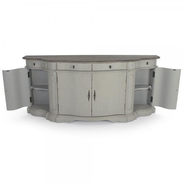 Buffet Courbe in stile fattoria francese grigio crema